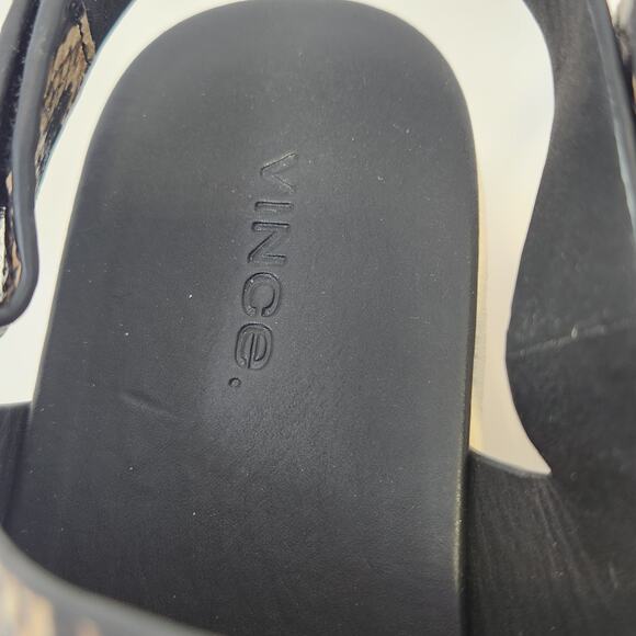 Vince Womens Westport Snake Print Leather Platform Sandals Size 7.5 M Strappy - Picture 3 of 9